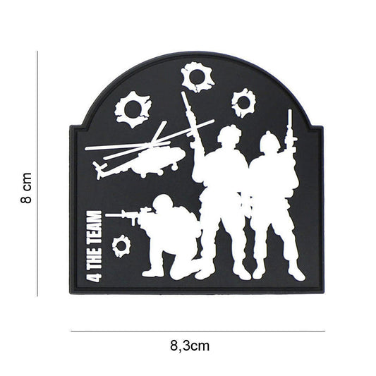 Emblema 3D PVC 4 the team #20025 Tactical - Exprimă Solidaritatea și Rezistența