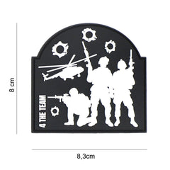 Emblema 3D PVC 4 the team #20025 Tactical - Exprimă Solidaritatea și Rezistența