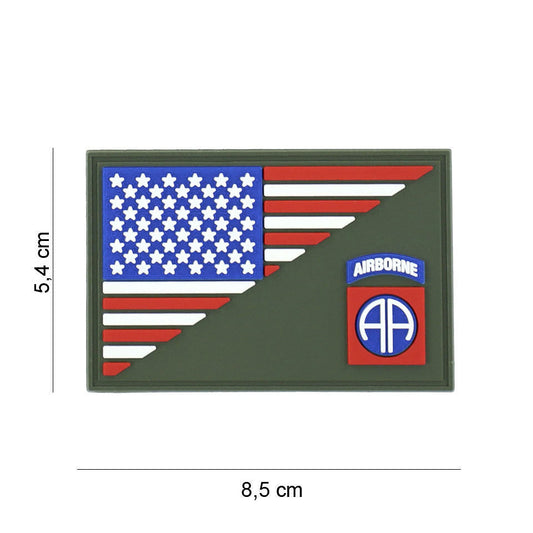 Emblema 3D PVC 82nd Airborne Halve Vlag - Declară-ți Loialitatea Tactică