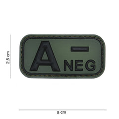 Emblema 3D PVC A- Negativ Verde Tactical - Identificare Urgentă Crucială
