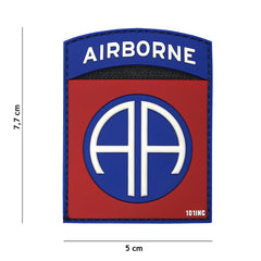 Emblemă 3D PVC Airborne 82nd Roșu - Simbolul Elitei All-American