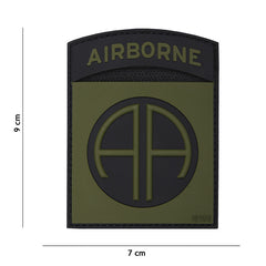 Emblema 3D PVC Airborne 82nd Verde - Simbol de Elită și Angajament