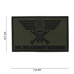 Emblema 3D PVC Airsoft Division #12001 Verde 101 INC - Afirmă-ți Apartenența