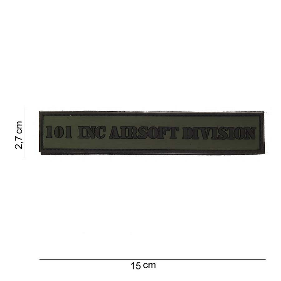 Emblemă 3D PVC Airsoft Division Verde 101 INC - Identitate Tactică Superioră