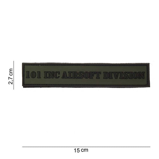 Emblemă 3D PVC Airsoft Division Verde 101 INC - Identitate Tactică Superioră