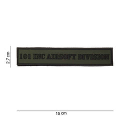 Emblemă 3D PVC Airsoft Division Verde 101 INC - Identitate Tactică Superioră