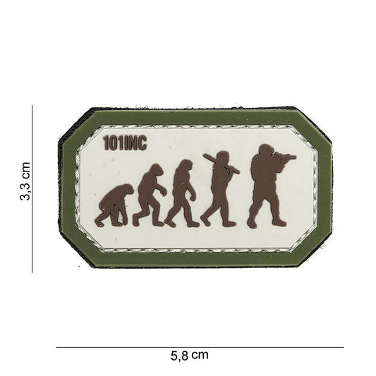 Emblema 3D PVC Airsoft evolution beige/verde - Personalizare Tactică Instantă