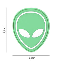 Emblema 3D PVC Alien Verde Tactical - Personalizare Unică Tacticii Tale