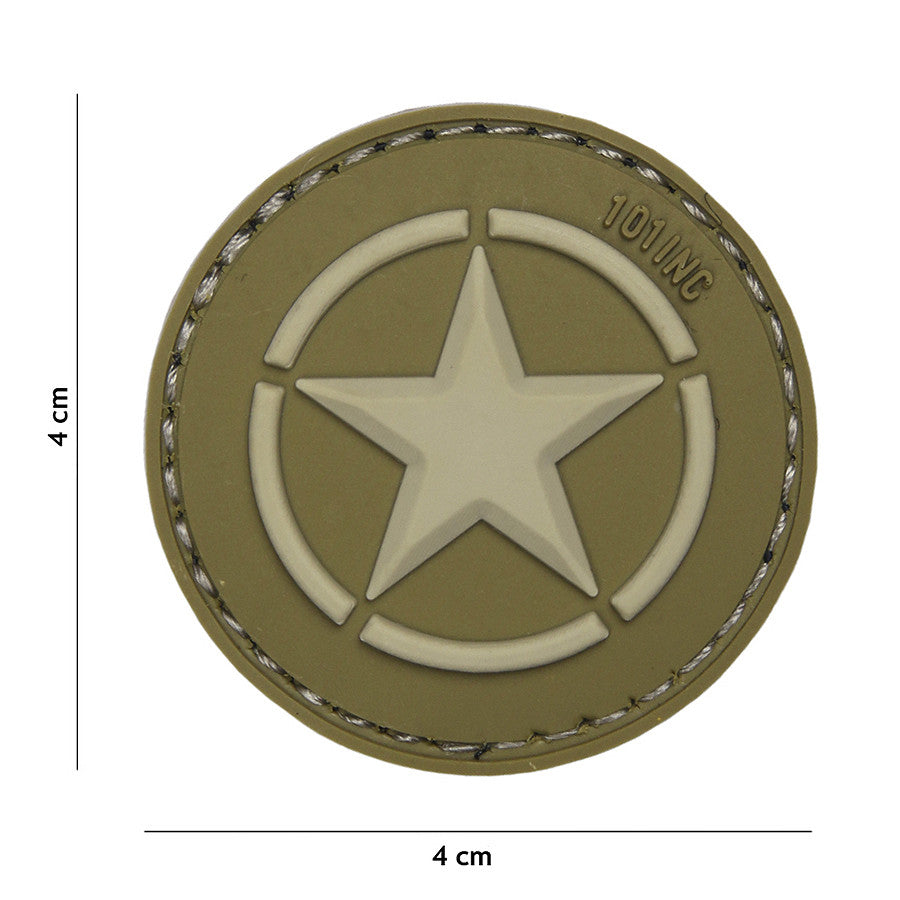 Emblema 3D PVC Allied Star Verde - Semnul Distincției Istorice