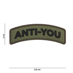 Emblema 3D PVC Anti-You Verde - Afirmă-ți Atitudinea Fără Compromis