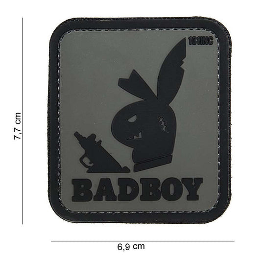 Emblema 3D PVC Badboy Gri - Afirmă-ți Atitudinea pe Teren