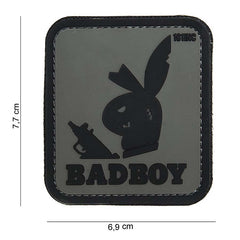 Emblema 3D PVC Badboy Gri - Afirmă-ți Atitudinea pe Teren