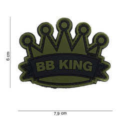 Emblema 3D PVC BB King Verde - Personalizare Tactică Robustă