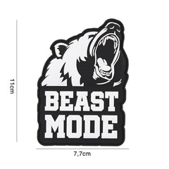 Emblema 3D PVC Beast mode Negru Tactical Gear - Eliberează Forța Brută