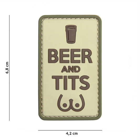 Emblema 3D PVC Beer and Tits Coyote Military-Shop - Declarație Nefiltrată