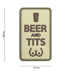 Emblema 3D PVC Beer and Tits Coyote Military-Shop - Declarație Nefiltrată