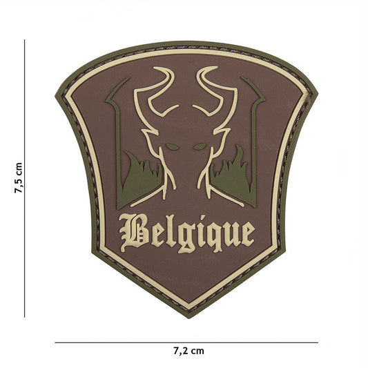 Emblema 3D PVC Belgische Duivel #20073 Multicolor - Personalizare Rezistentă Tactică