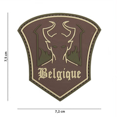 Emblema 3D PVC Belgische Duivel #20073 Multicolor - Personalizare Rezistentă Tactică