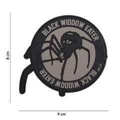 Emblema 3D PVC Black widdow eater Gri EliteGear - Afirmă-ți Prezența