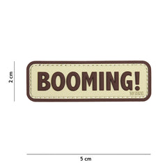 Emblema 3D PVC Booming! Beige - Afirmă-ți Stilul Tactic