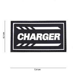 Emblema 3D PVC Charger Negru - Afirmă-ți Identitatea Tactică