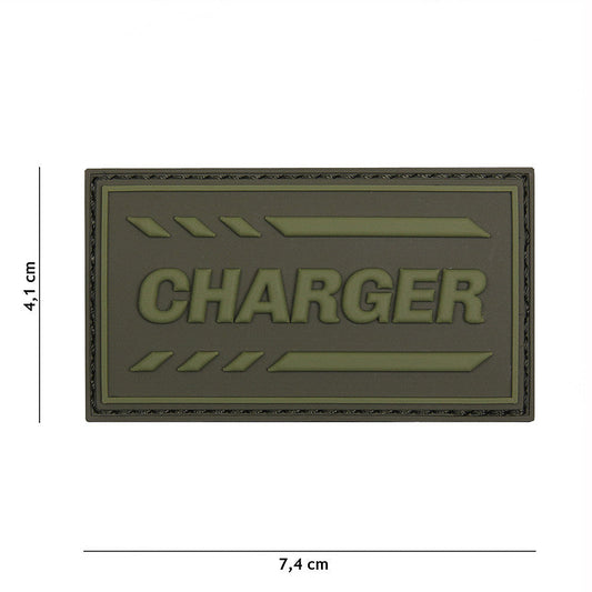 Emblema 3D PVC Charger Verde - Personalizare Tactică Instantă