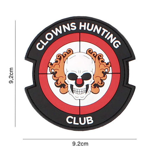 Emblema 3D PVC Clowns Hunting Club Roșu #3115 - Afirmă-ți Stilul Îndrăzneț