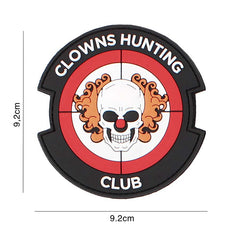 Emblema 3D PVC Clowns Hunting Club Roșu #3115 - Afirmă-ți Stilul Îndrăzneț