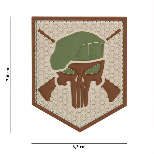 Emblema 3D PVC Commando Punisher Coyote - Afirmă-ți Spiritul Războinic