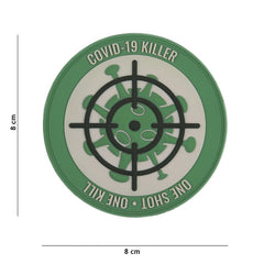 Emblema 3D PVC Covid-19 killer one shot Grafic - Afișează Atitudine Neînfricată