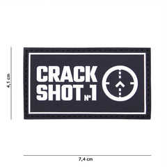 Emblema 3D PVC Crack Shot Zwart - Afirmă-ți Precizia