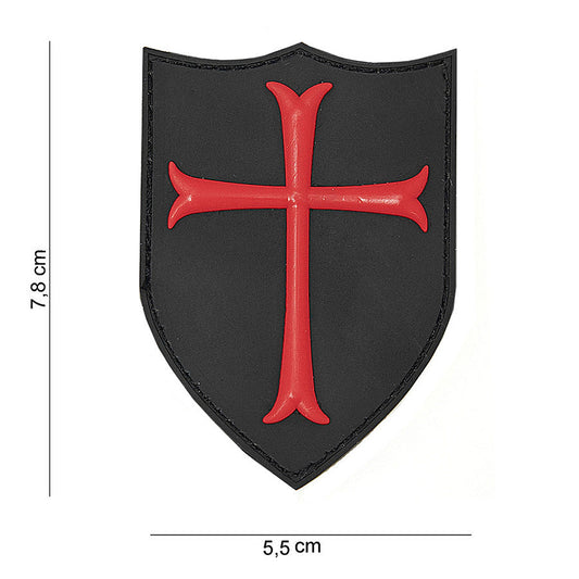 Emblema 3D PVC Crusader Roșu #10067 - Afirmă-ți Identitatea