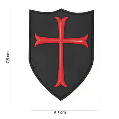 Emblema 3D PVC Crusader Roșu #10067 - Afirmă-ți Identitatea