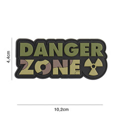 Emblema 3D PVC Danger Zone woodland - Avertisment Tactic Imediat