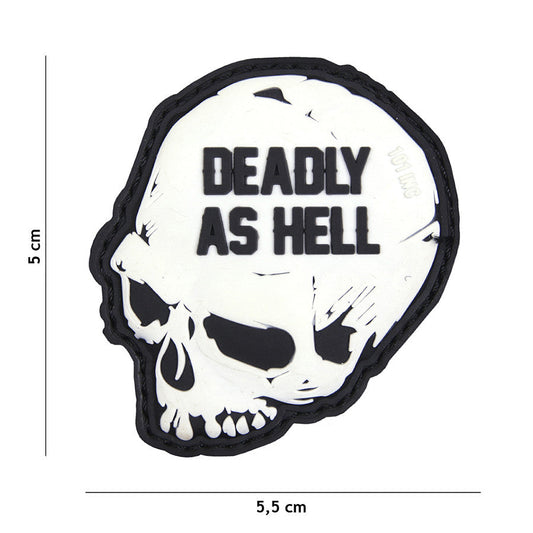 Emblema 3D PVC Deadly as hell - Definește-ți Caracterul Tactic