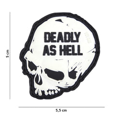 Emblema 3D PVC Deadly as hell - Definește-ți Caracterul Tactic