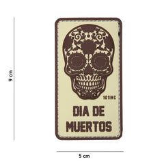 Emblema 3D PVC Dia de Muertos Beige - Accent Tactic Distinctiv