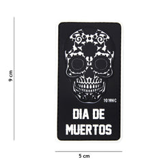 Emblema 3D PVC Dia de Muertos Negru Tactical - Stilat & Rezistent