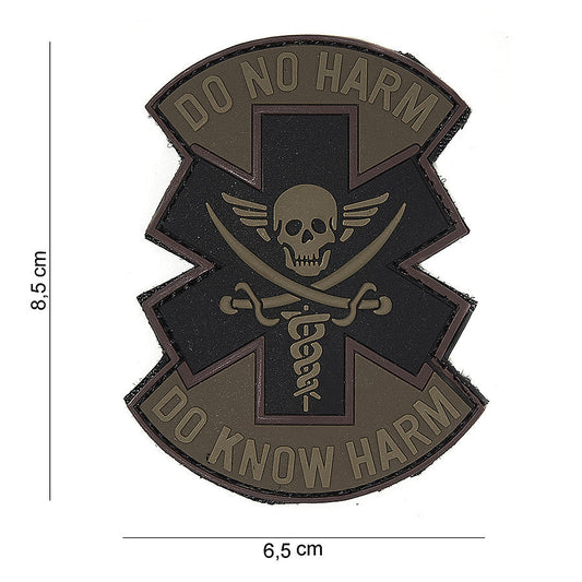 Emblema 3D PVC Do no harm Maro/Negru - Declară-ți Angajamentul Silențios