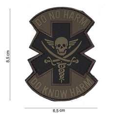 Emblema 3D PVC Do no harm Maro/Negru - Declară-ți Angajamentul Silențios