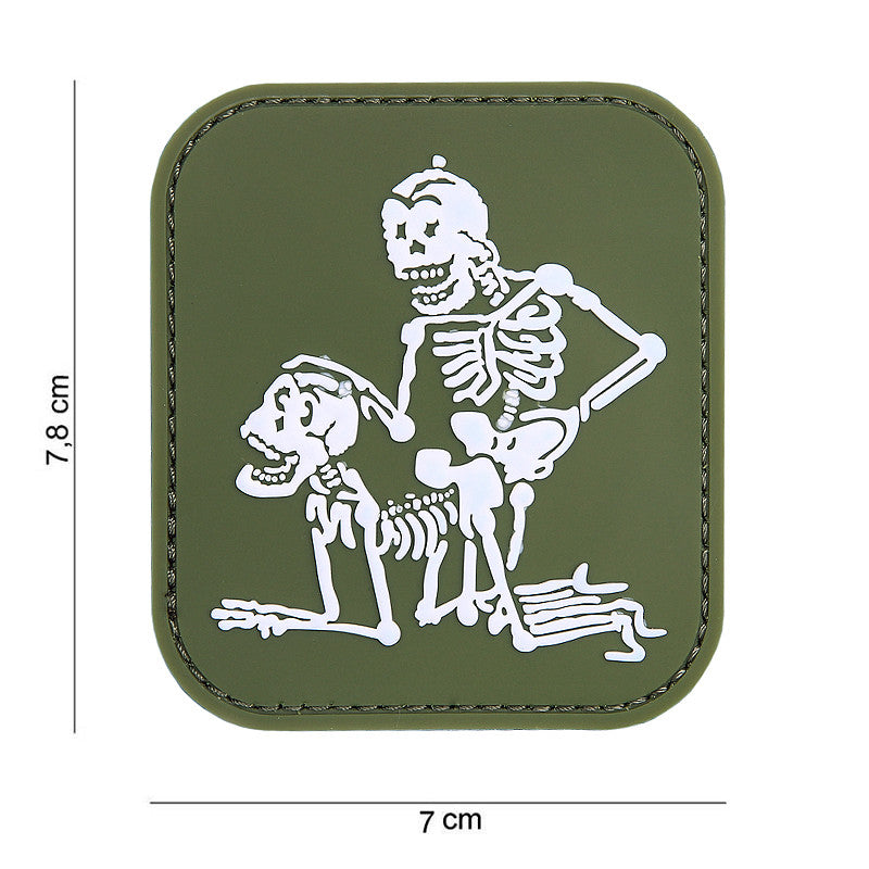 Emblema 3D PVC Două Schelete Verde Tactical Gear - Afirmă-ți Prezența