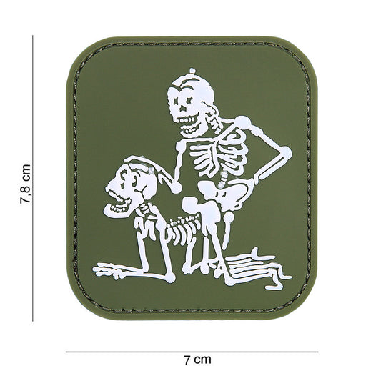 Emblema 3D PVC Două Schelete Verde Tactical Gear - Afirmă-ți Prezența