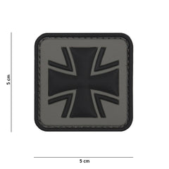 Emblema 3D PVC Duits Kruis Gri Tactical Gear - Identitate Vizuală Marcantă
