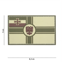 Emblemă 3D PVC Duitse Empire Vlag - Multicolor | Cu Velcro