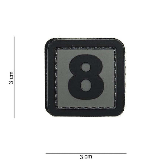 Emblema 3D PVC Emblema 8 #15009 - Personalizare Tactică Rapidă