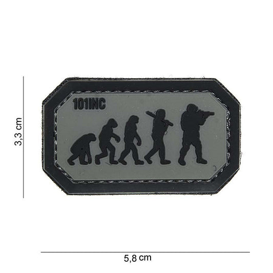 Emblema 3D PVC Evolution Gri/Negru Airsoft - Afirmă-ți Prezența
