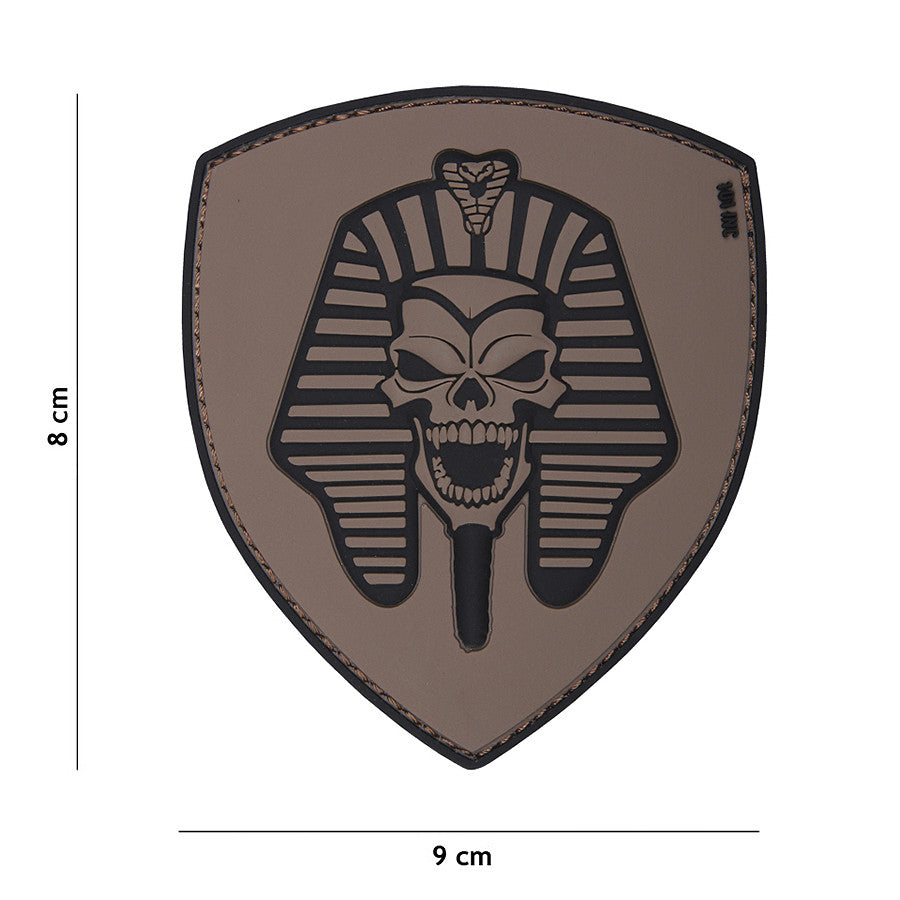 Emblema 3D PVC Farao skull grijs - Afirmă-ți Puterea Vizuală
