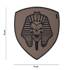 Emblema 3D PVC Farao skull grijs - Afirmă-ți Puterea Vizuală
