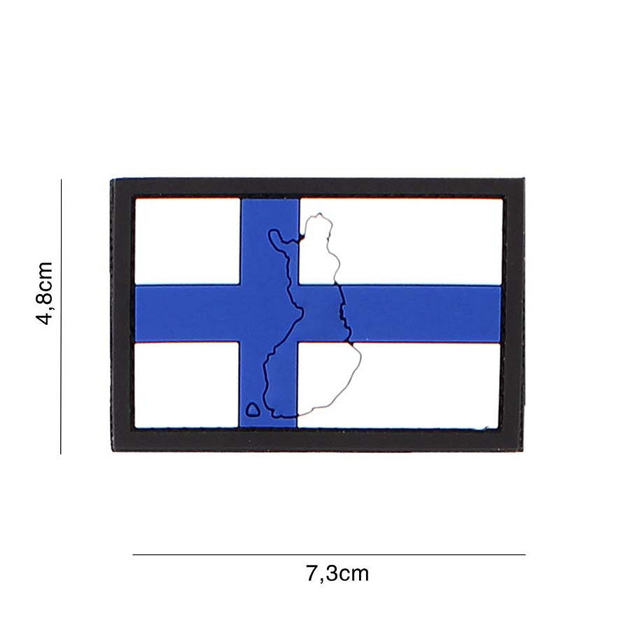 Emblema 3D PVC Finlanda cu Contur #4138 - Distincție Tactică