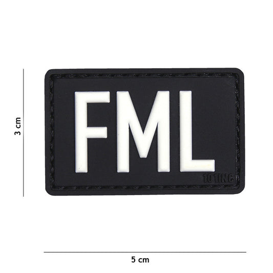 Emblema 3D PVC FML Negru - Exprimă Realitatea Fără Filtre